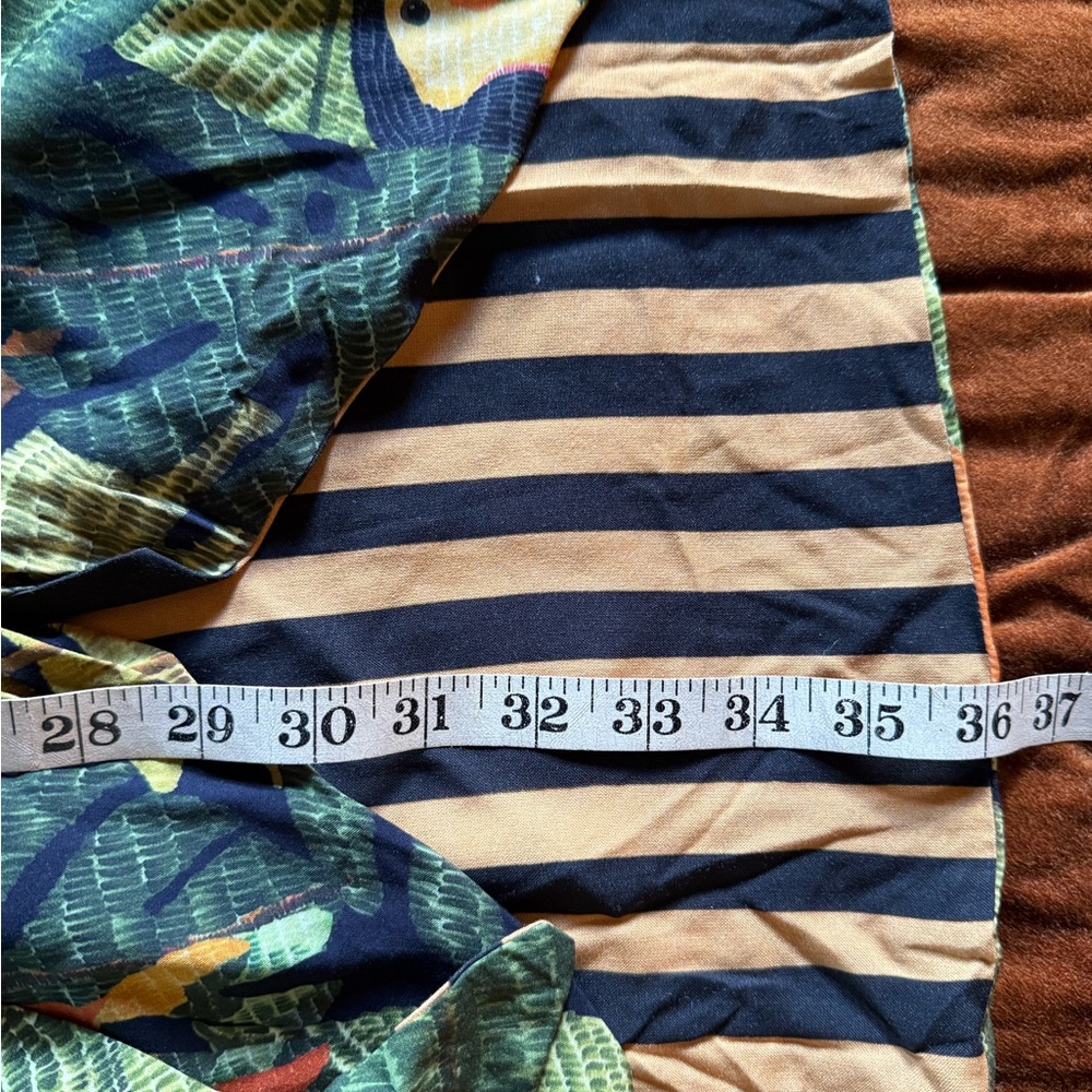 FARM Rio Jungle Print Midi reversible stripe skirt! - Picture 9 of 10